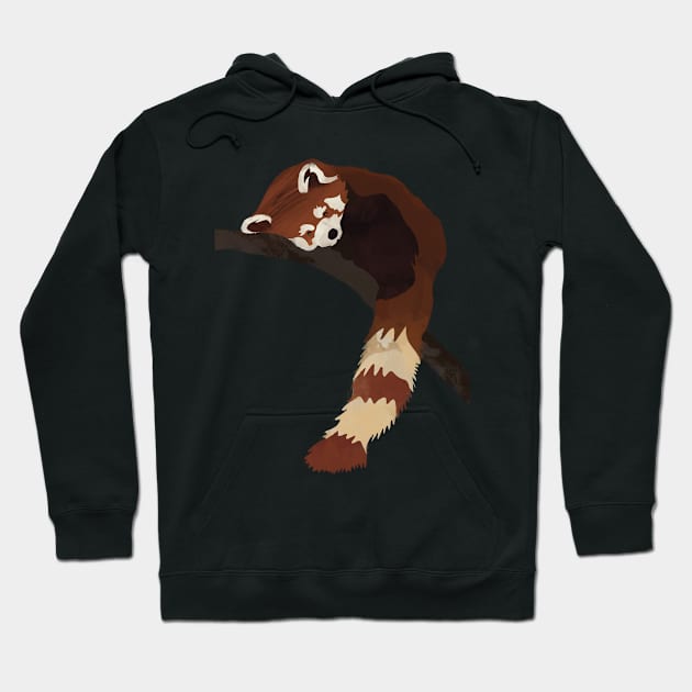 Red Panda on a Tree Branch Hoodie by calliew1217